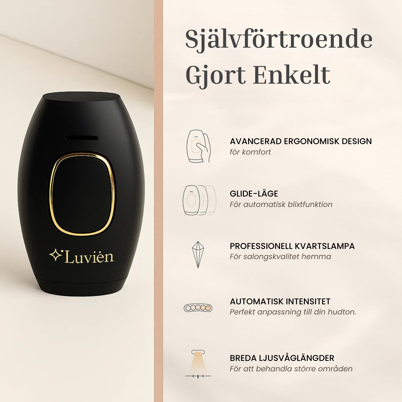 Luvièn IPL Laser - Permanent Laser Hårfjerner