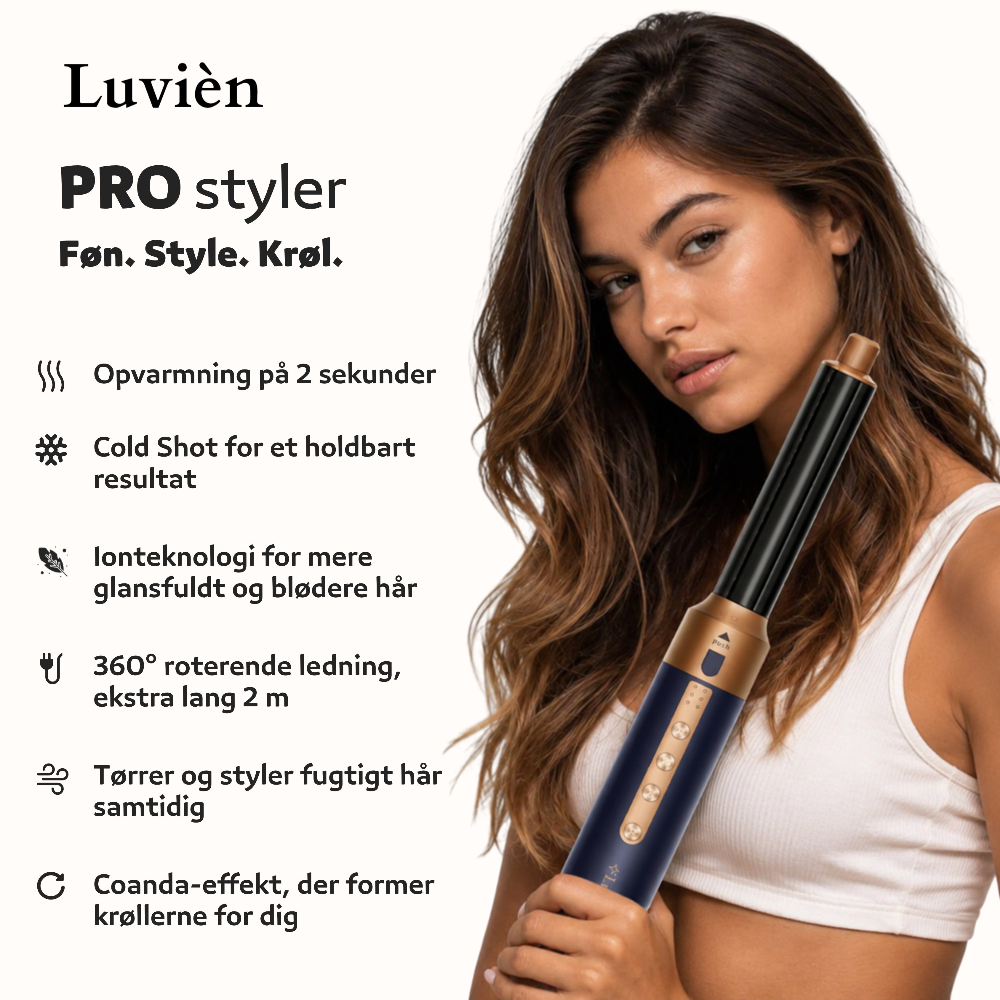 Luvién Pro Multistyler 6-i-1 Hårtørrer 1400W