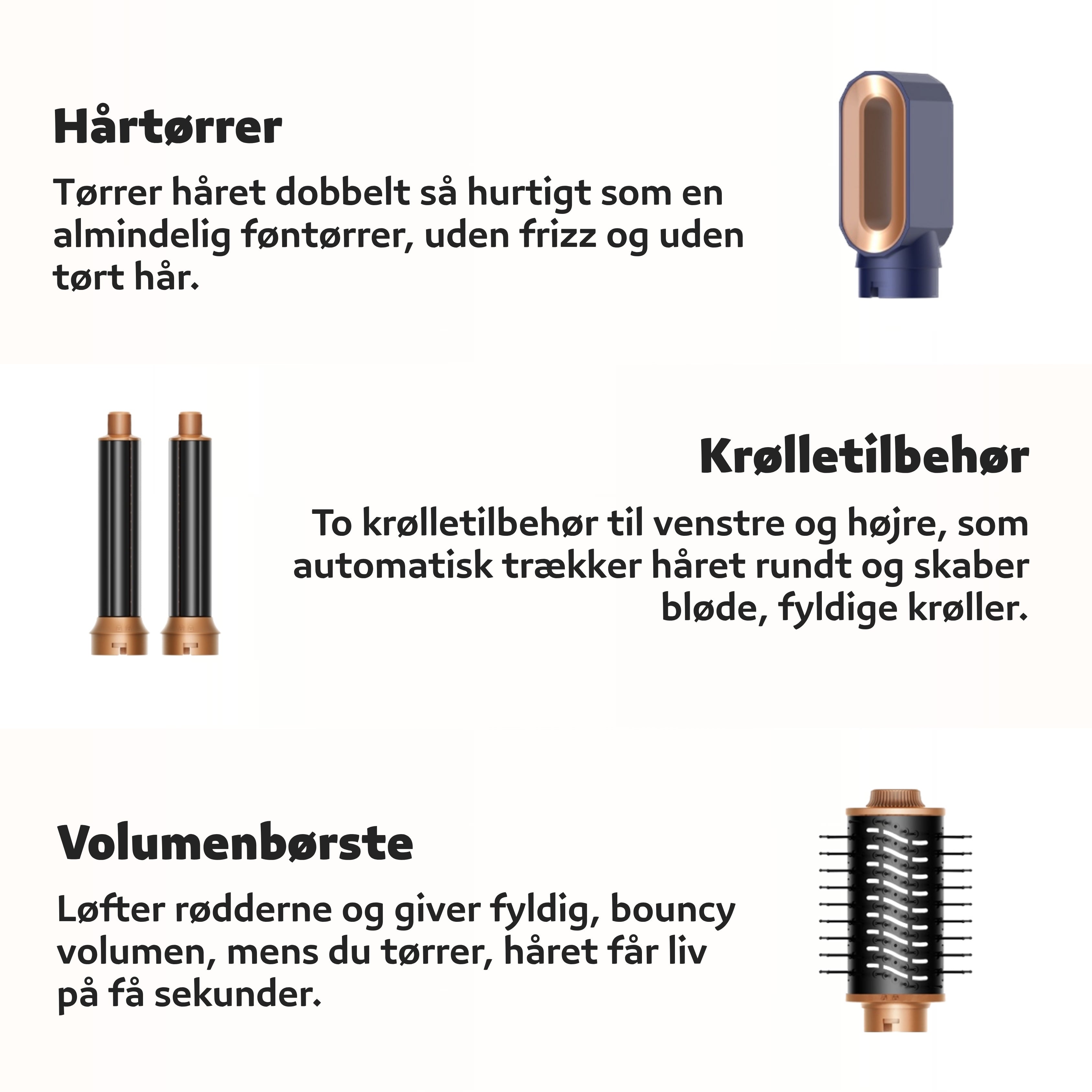 Luvién Pro Multistyler 6-i-1 Hårtørrer 1400W