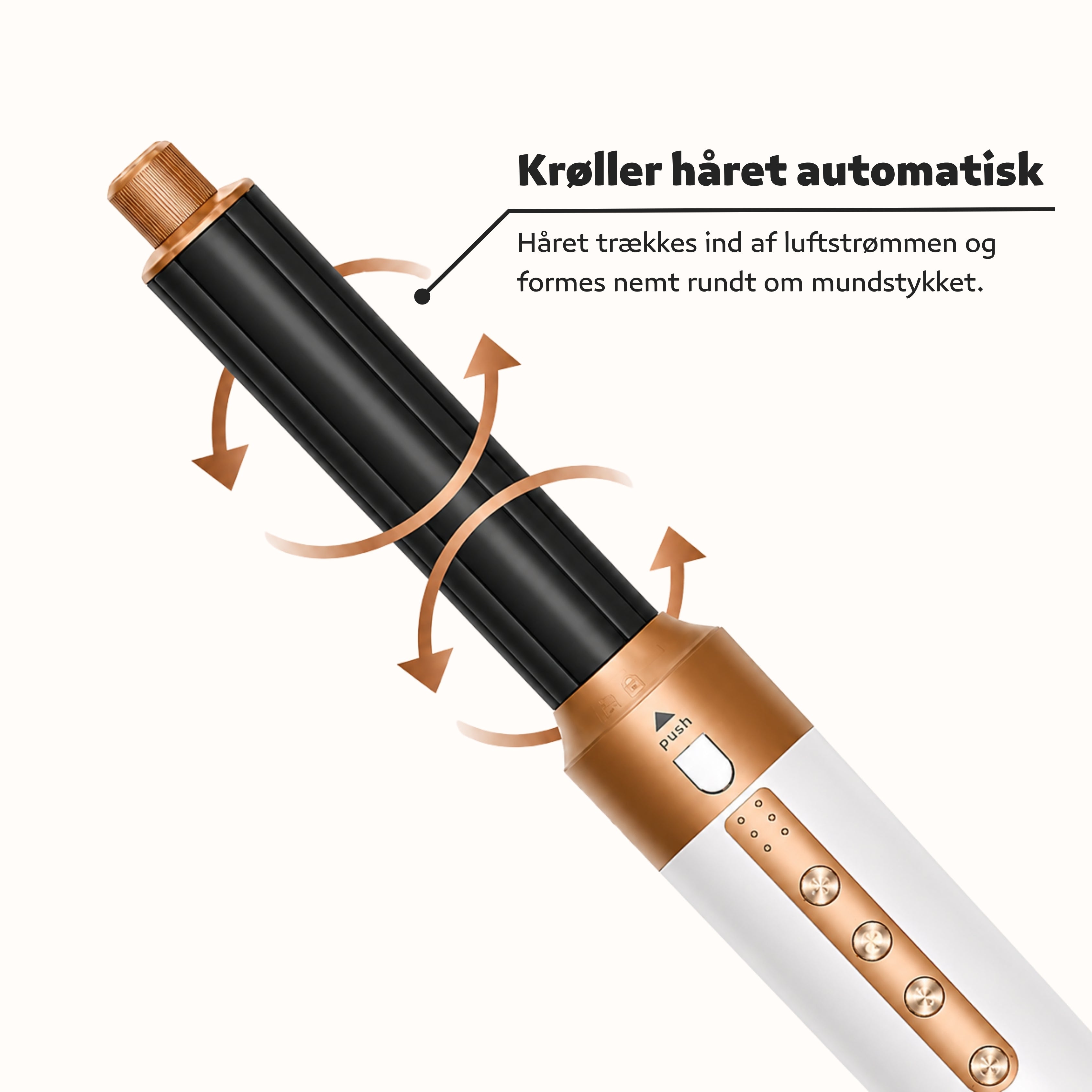 Luvién Pro Multistyler 6-i-1 Hårtørrer 1400W Hvid