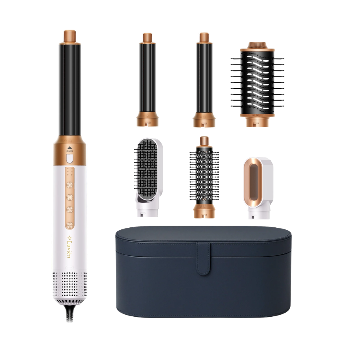 Luvién Pro Multistyler 6-i-1 Hårtørrer 1400W Hvid