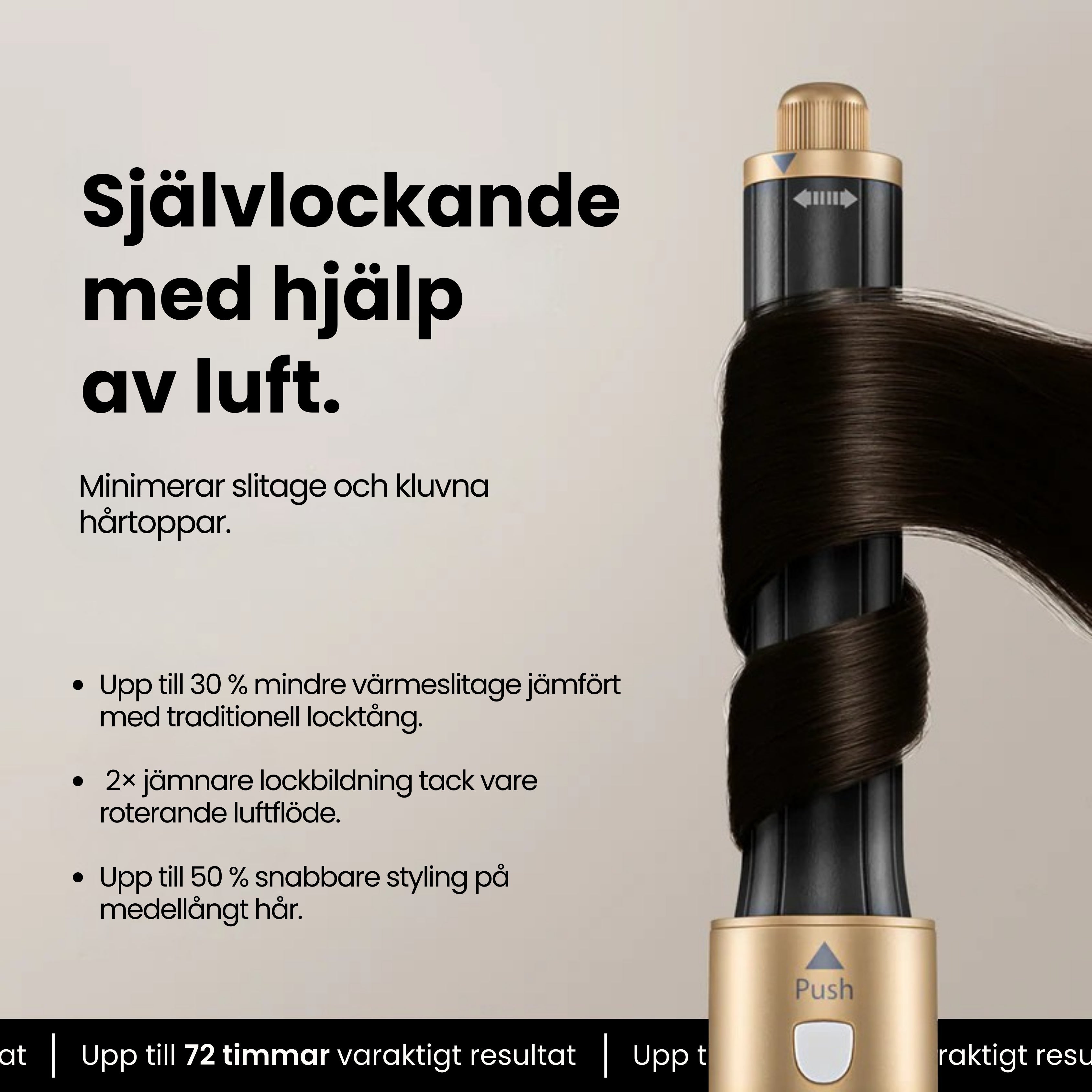 Luvién Pro Multistyler 6-i-1 Hårtørrer 1400W Hvid