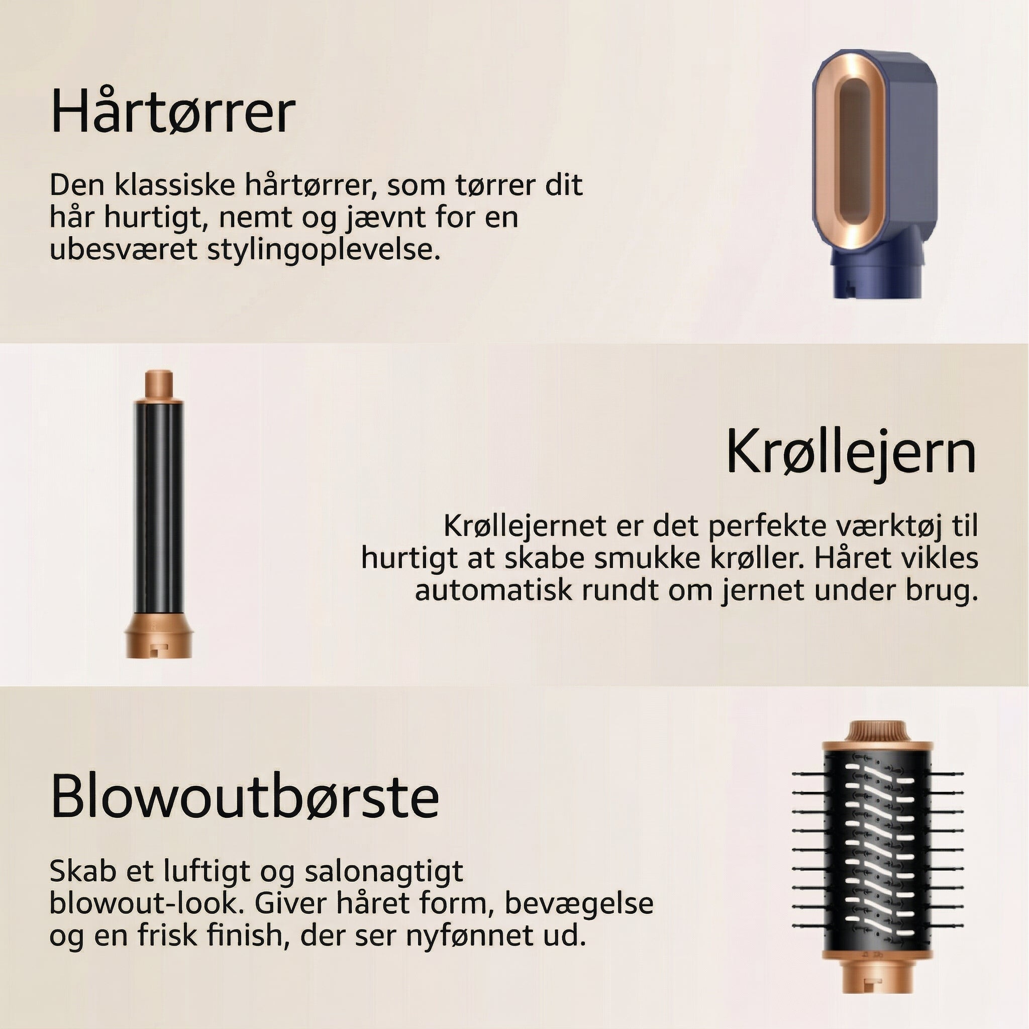 Luvién Pro Multistyler 6-i-1 Hårtørrer 1400W