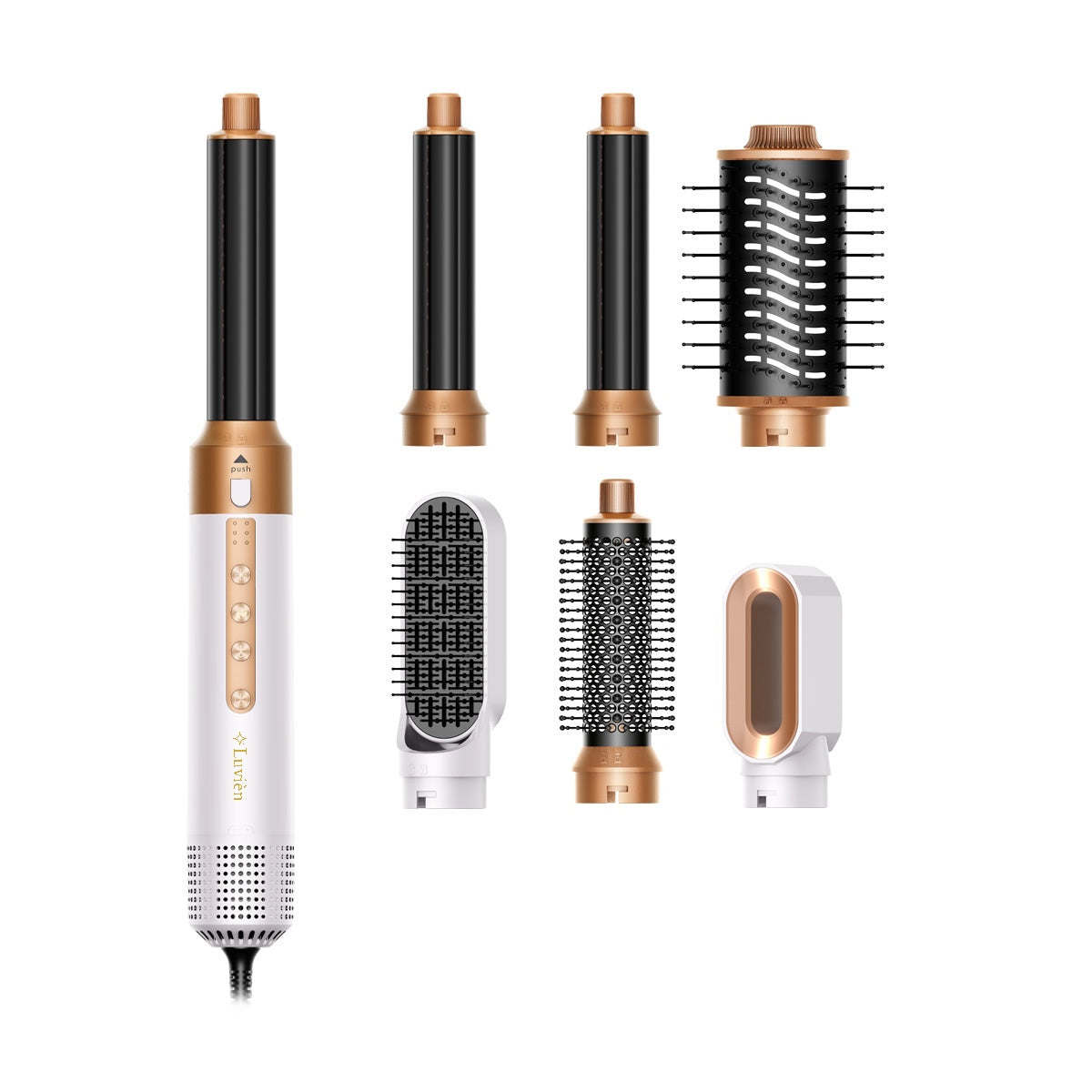 Luvién Pro Multistyler 6-i-1 Hårtørrer 1400W Hvid